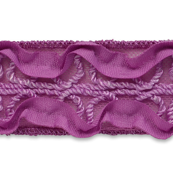 Ribbon Rosette & Embroidery Trim (Sold by the Yard) Mauve Trims & Fringes