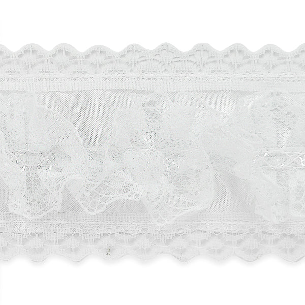 Cortana Regal Lace Trim 2 1/2" (Sold by the Yard) White Trims & Fringes