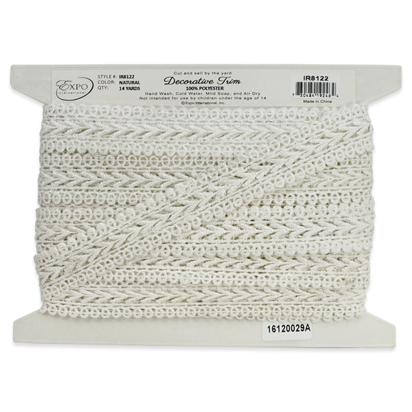 Amanda Native Arrow Lace GimpTrim 1 1/5" (Sold by the Yard) Trims & Fringes