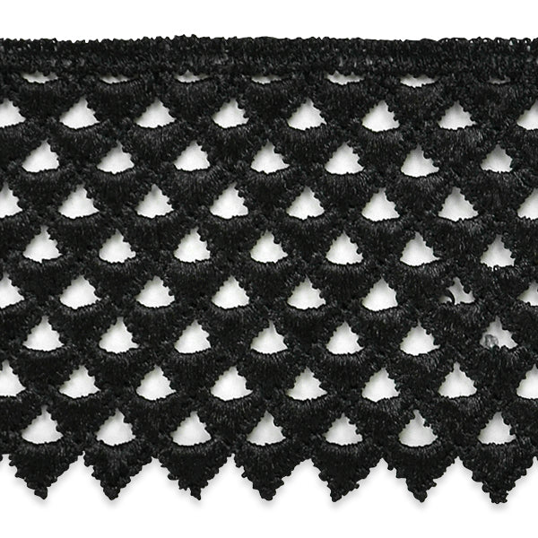 Extended Magdalena Lace Trim 3" (Sold by the Yard) Black Trims & Fringes