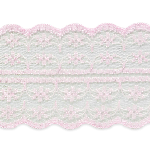 1 3/4" X 20 Yards of Scarlet Lace Trim Light Pink Trims & Fringes
