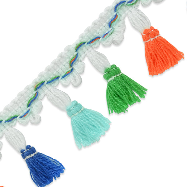 Anitra Festive Tassel Fringe Trim 1 3/4" (Sold by the Yard) Default Title Trims & Fringes
