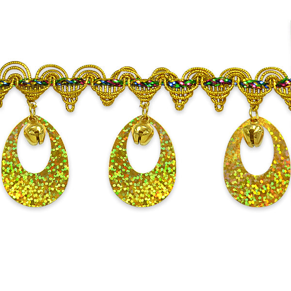 Naja Bell Sequin Metallic Trim (Sold by the Yard) Trims & Fringes