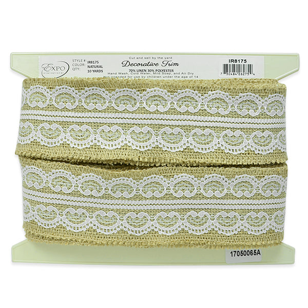Darla Jute Lace Trim (Sold by the Yard) Trims & Fringes