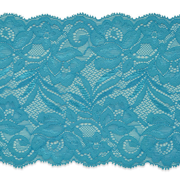 Brea 5 1/2" Stretch Raschel Lace Trim (Sold by the Yard) Blue Trims & Fringes