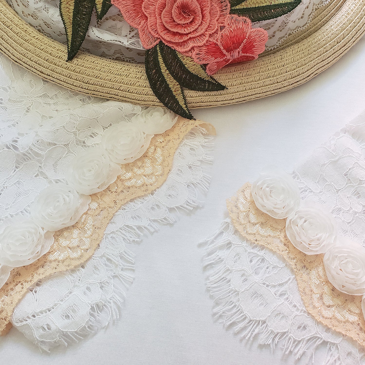 Cora 2 1/4" Stretch Raschel Lace Trim (Sold by the Yard) Trims & Fringes