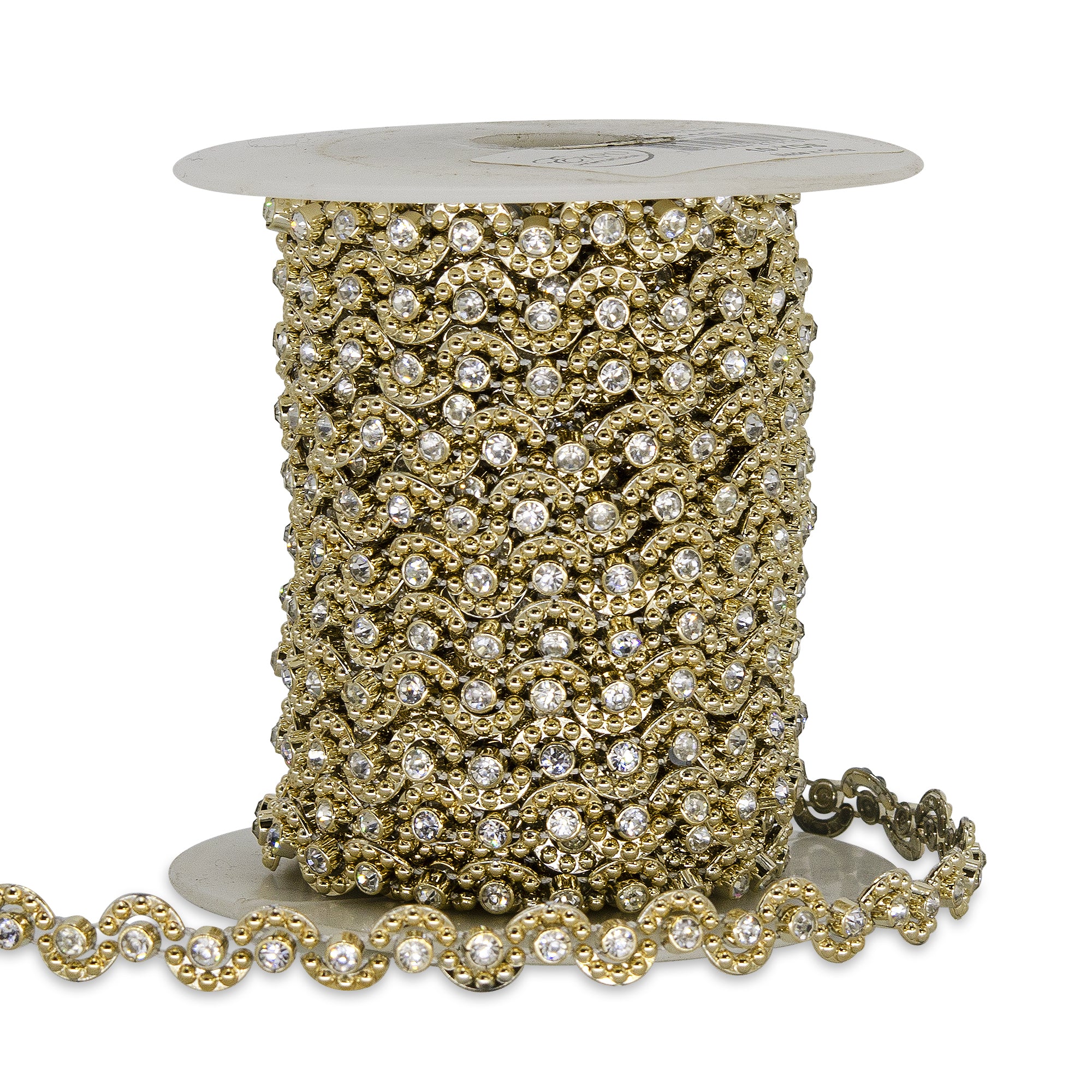 Vee 1/2" Curve Rhinestone Trim (Sold by the Yard) Trims & Fringes