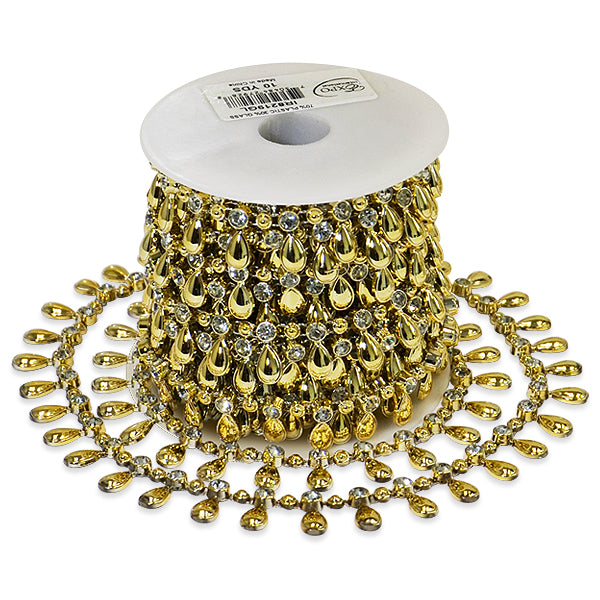 Nina 3/4" Teardrop Rhinestone Trim (Sold by the Yard) Trims & Fringes