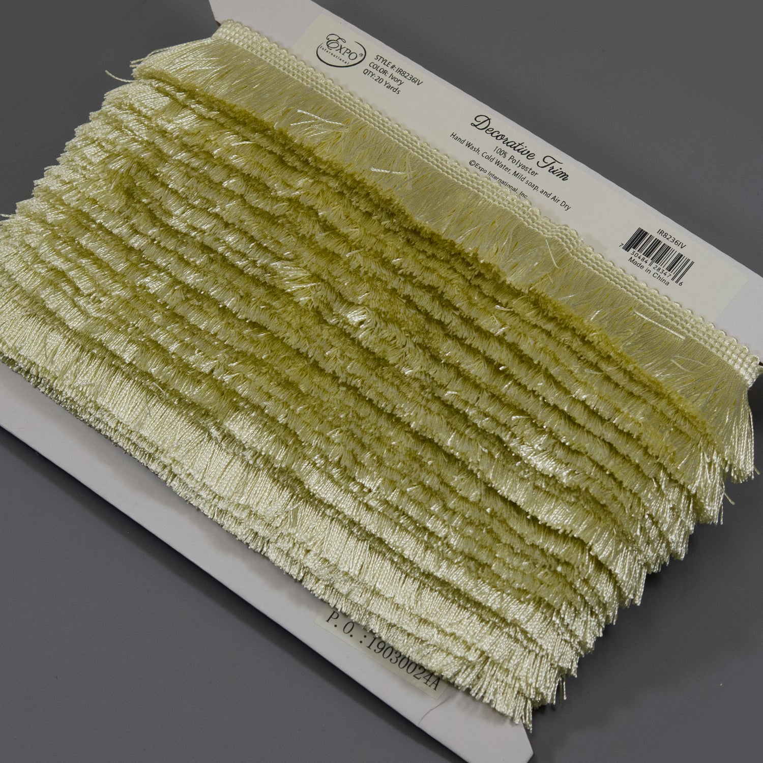 Ellaria 1-1/2" Cut Brush Fringe Trim (Sold by the Yard) Brush & Loop Fringe