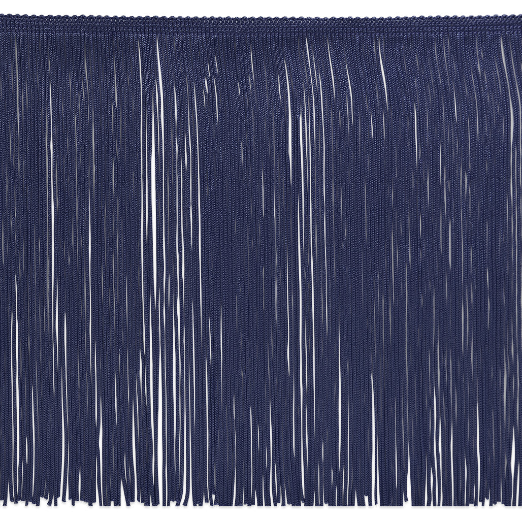 9" Chainette Fringe Trim (Sold by the Yard) Navy Blue 9" Chainette Fringe