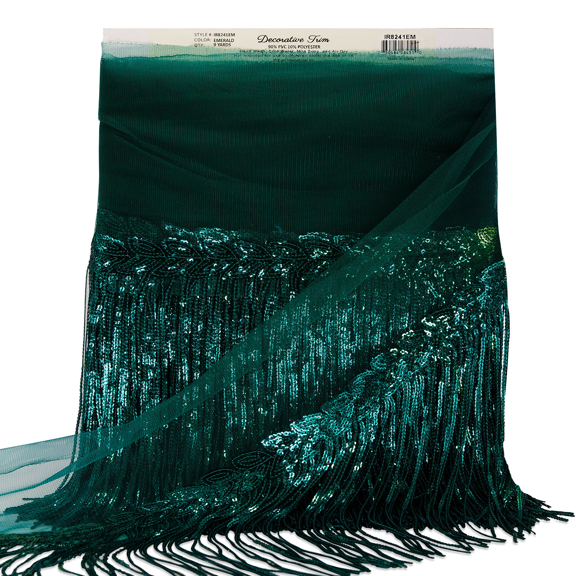 Blame Sequined Leaf Vine Fringe. (Sold by the Yard) Trims & Fringes