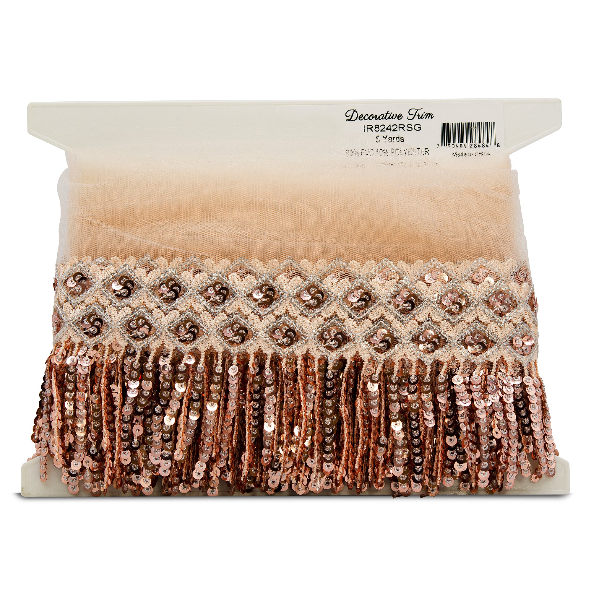 Emmalyne Double Diamond Sequin Spangle Fringe (Sold by the Yard) Trims & Fringes