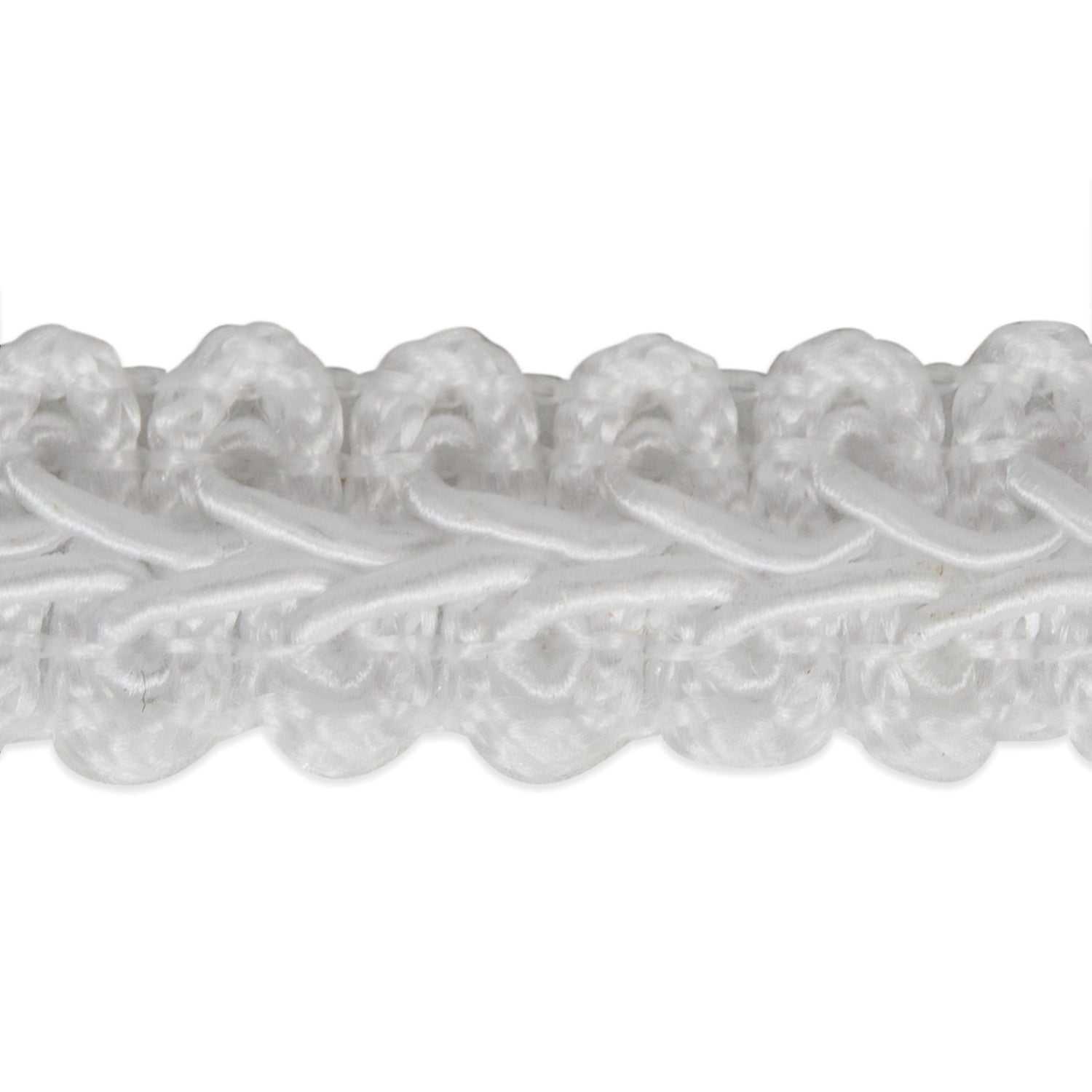 Bulma Classic Woven Braid Trim (Sold by the Yard) White Trims & Fringes