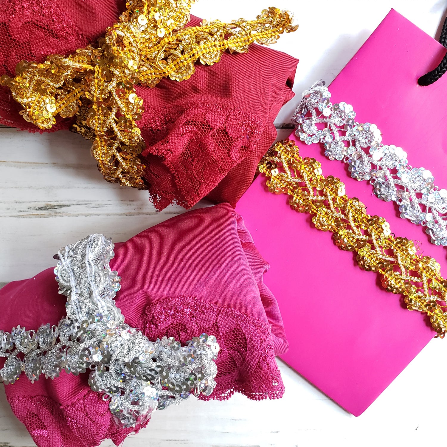 Sharon Scallop Edge Sequin Braid Trim (Sold by the Yard) Trims & Fringes