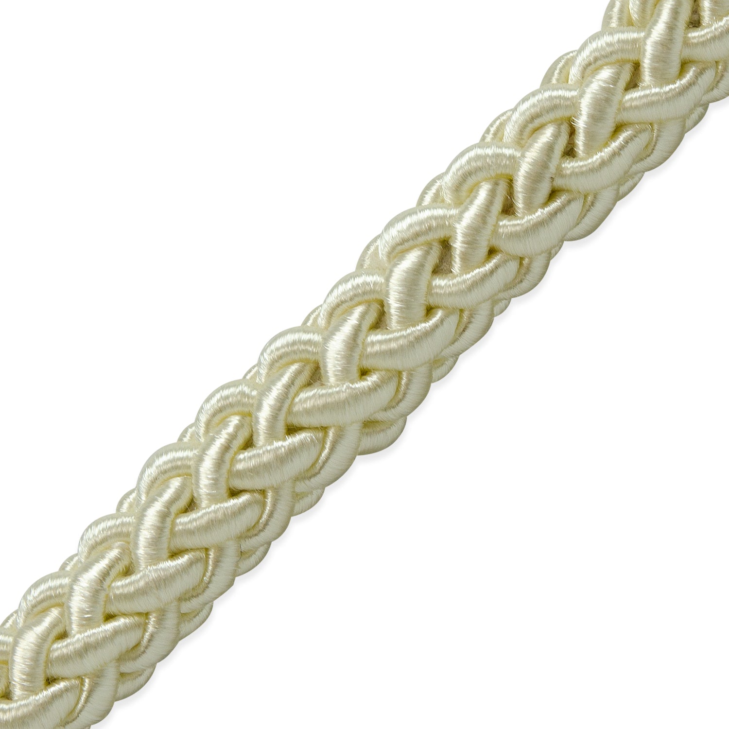 Jamie 5/16" (8mm) Braided Cord Trim (Sold by the Yard) Ivory Cords & Lip Cords