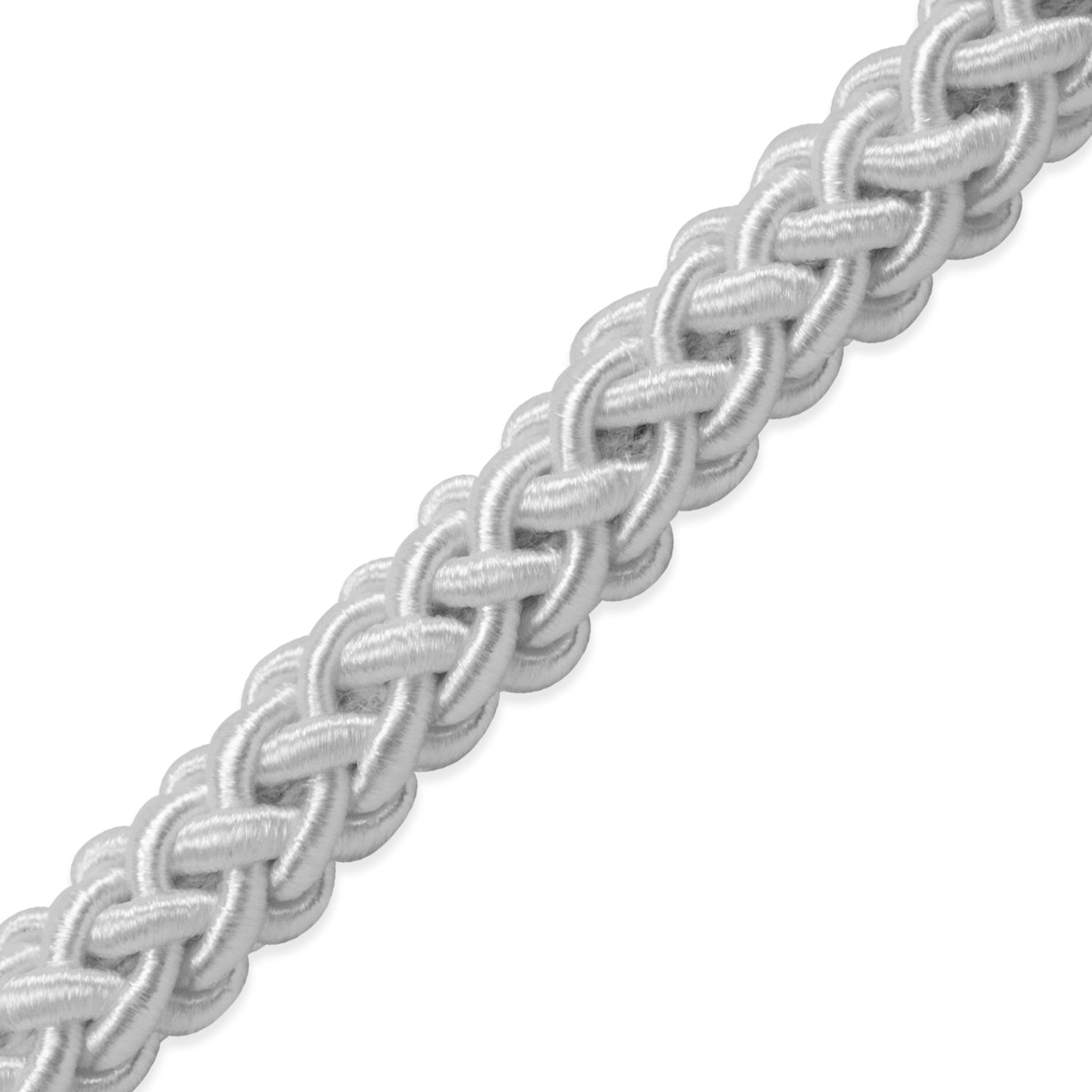 Jamie 5/16" (8mm) Braided Cord Trim (Sold by the Yard) White Cords & Lip Cords
