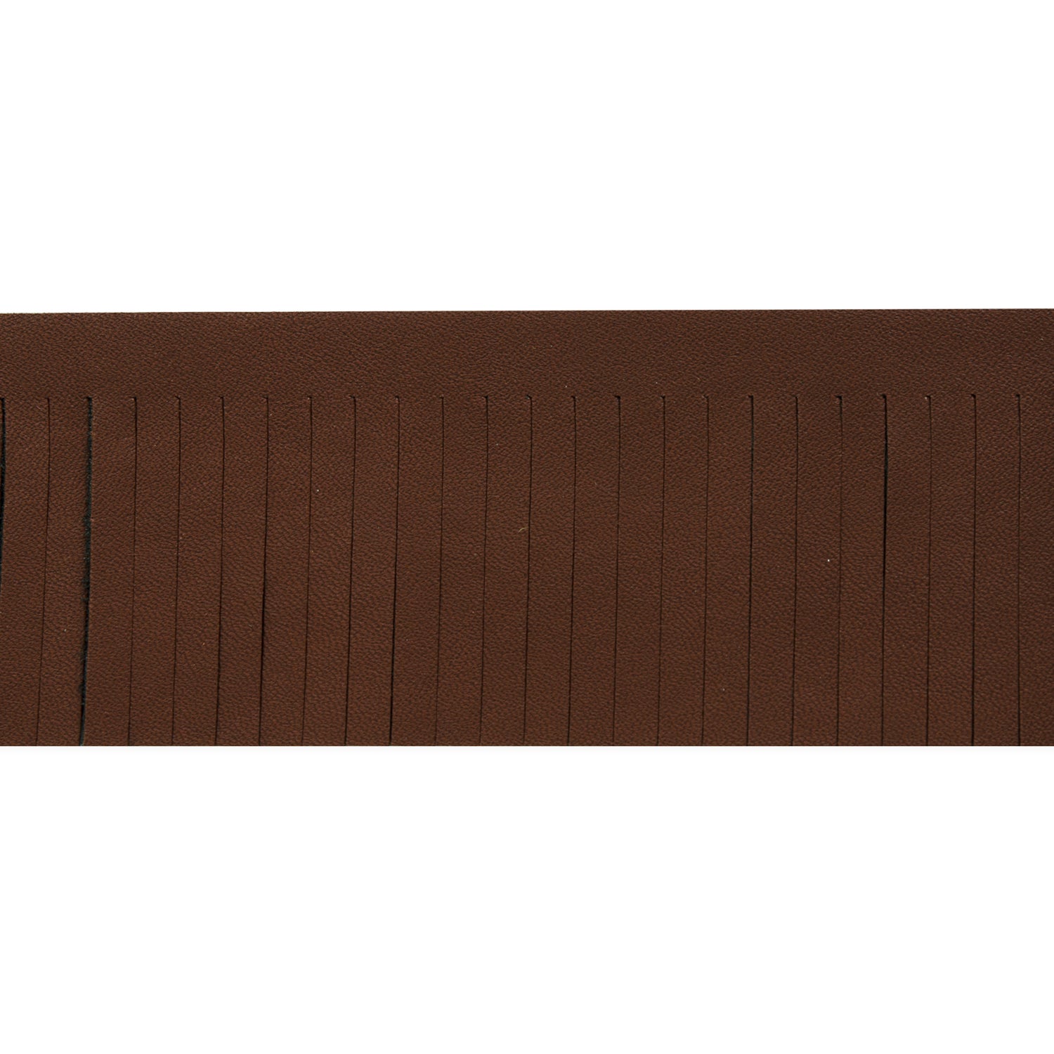 2" Premium Vegan Leather Fringe Trim (Sold by the Yard) Brown Trims & Fringes