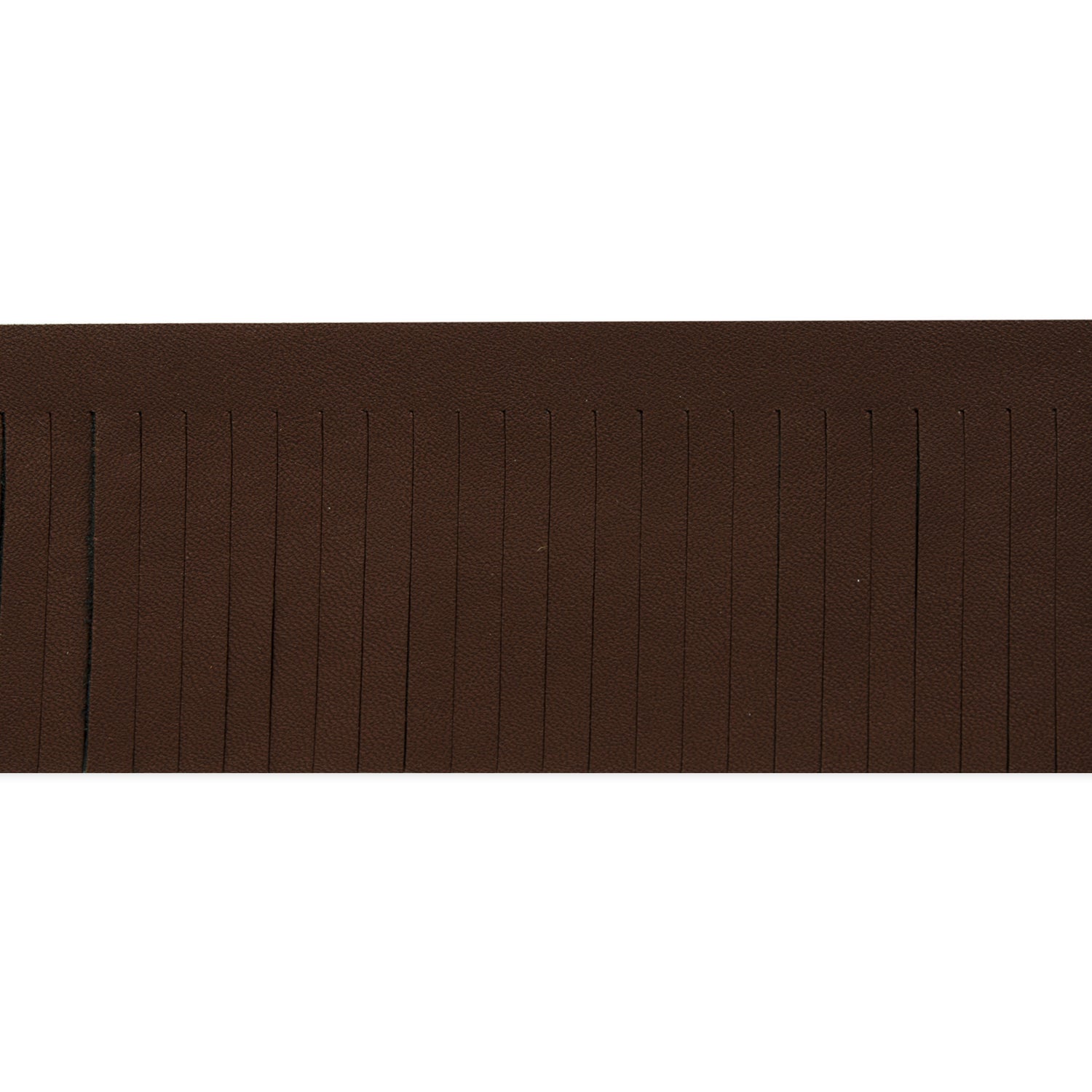 2" Premium Vegan Leather Fringe Trim (Sold by the Yard) Dark Brown Trims & Fringes