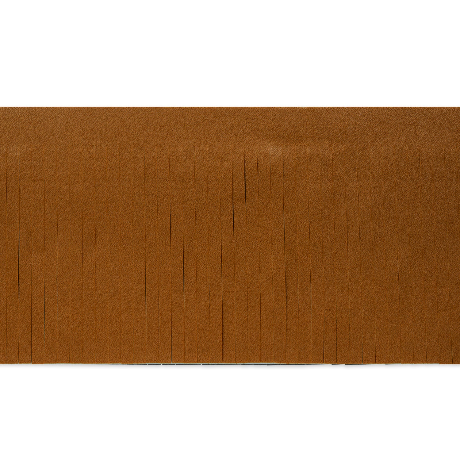 4" Premium Vegan Leather Fringe Trim (Sold by the Yard) Light Brown Trims & Fringes