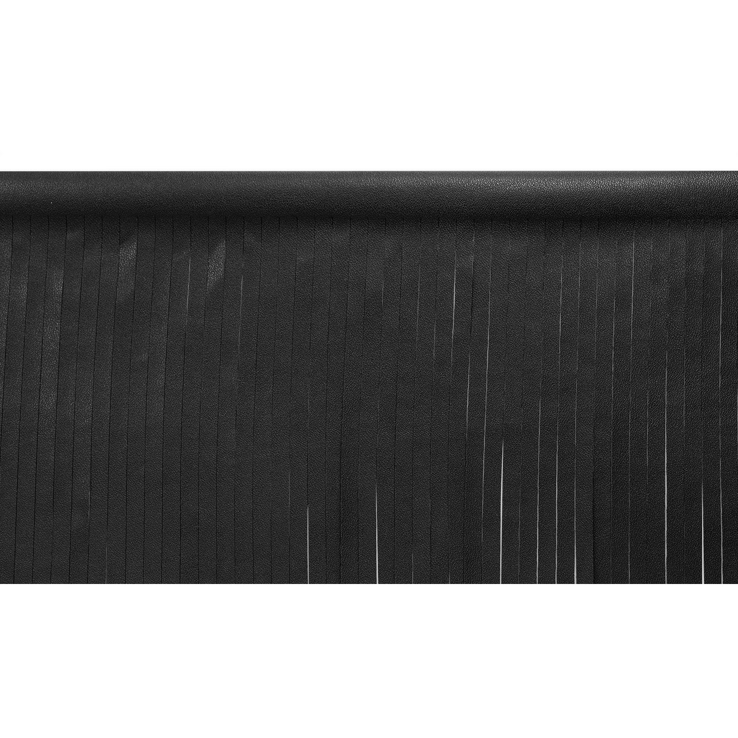 4" Matte Finish Vegan Leather Fringe Trim (Sold by the Yard) Black Trims & Fringes
