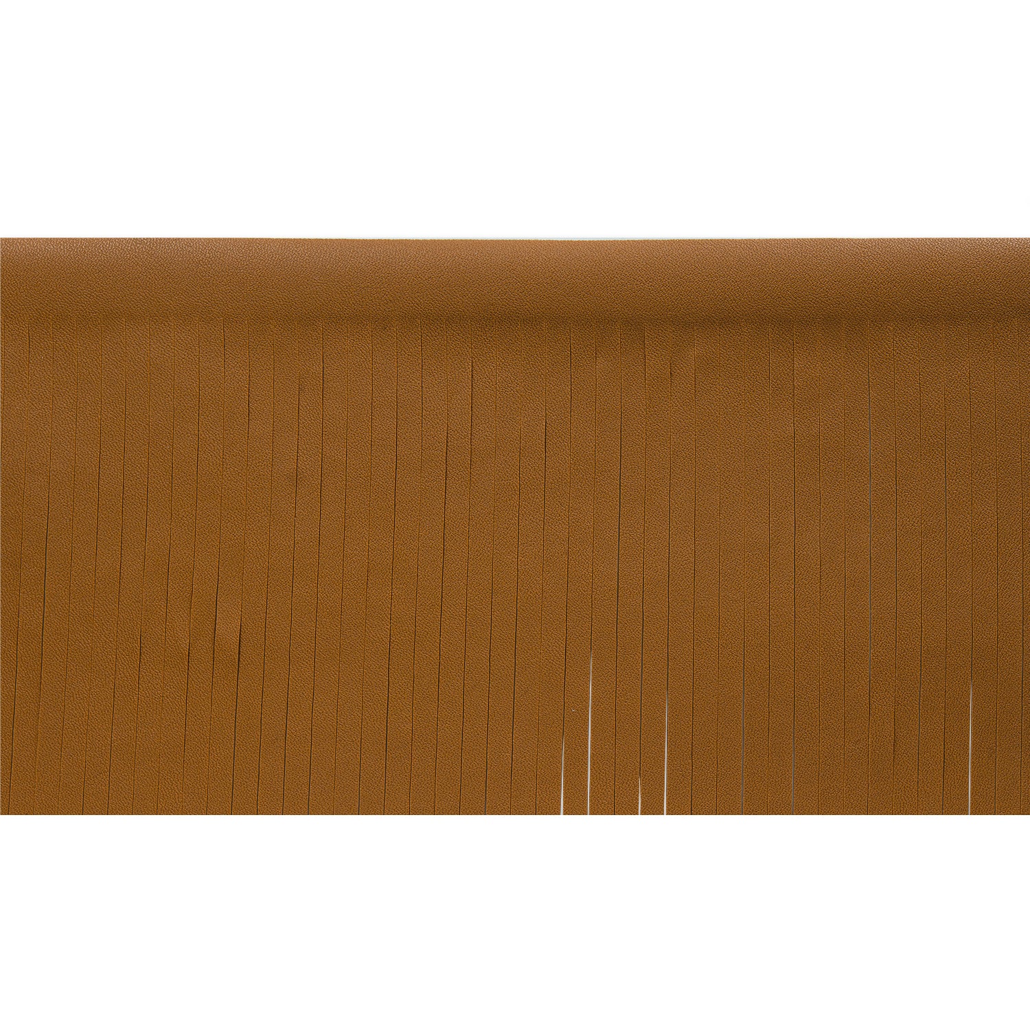 4" Matte Finish Vegan Leather Fringe Trim (Sold by the Yard) Light Brown Trims & Fringes