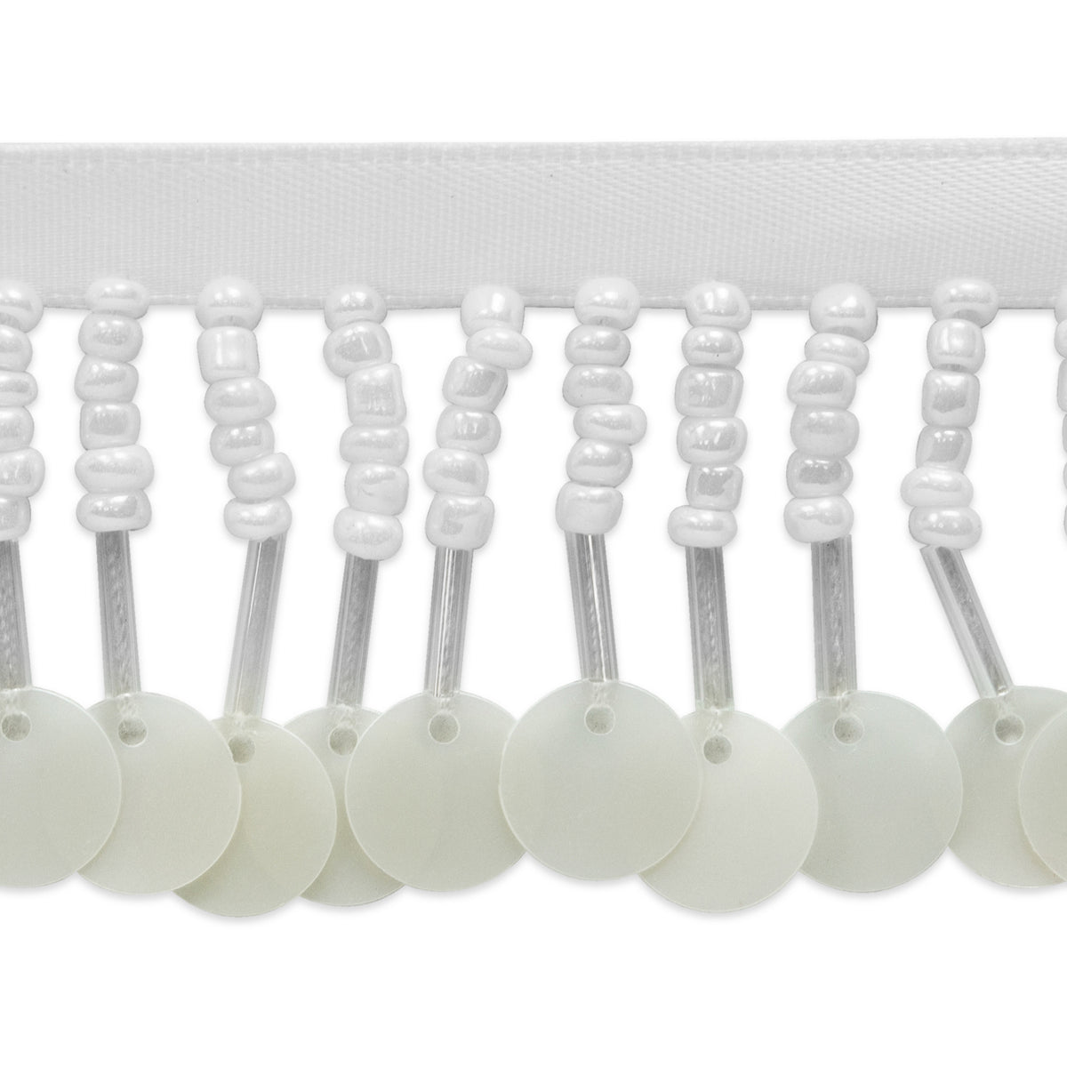 Lorraine 1-1/2" Beaded and Sequined Fringe Trim (Sold by the Yard) Trims & Fringes