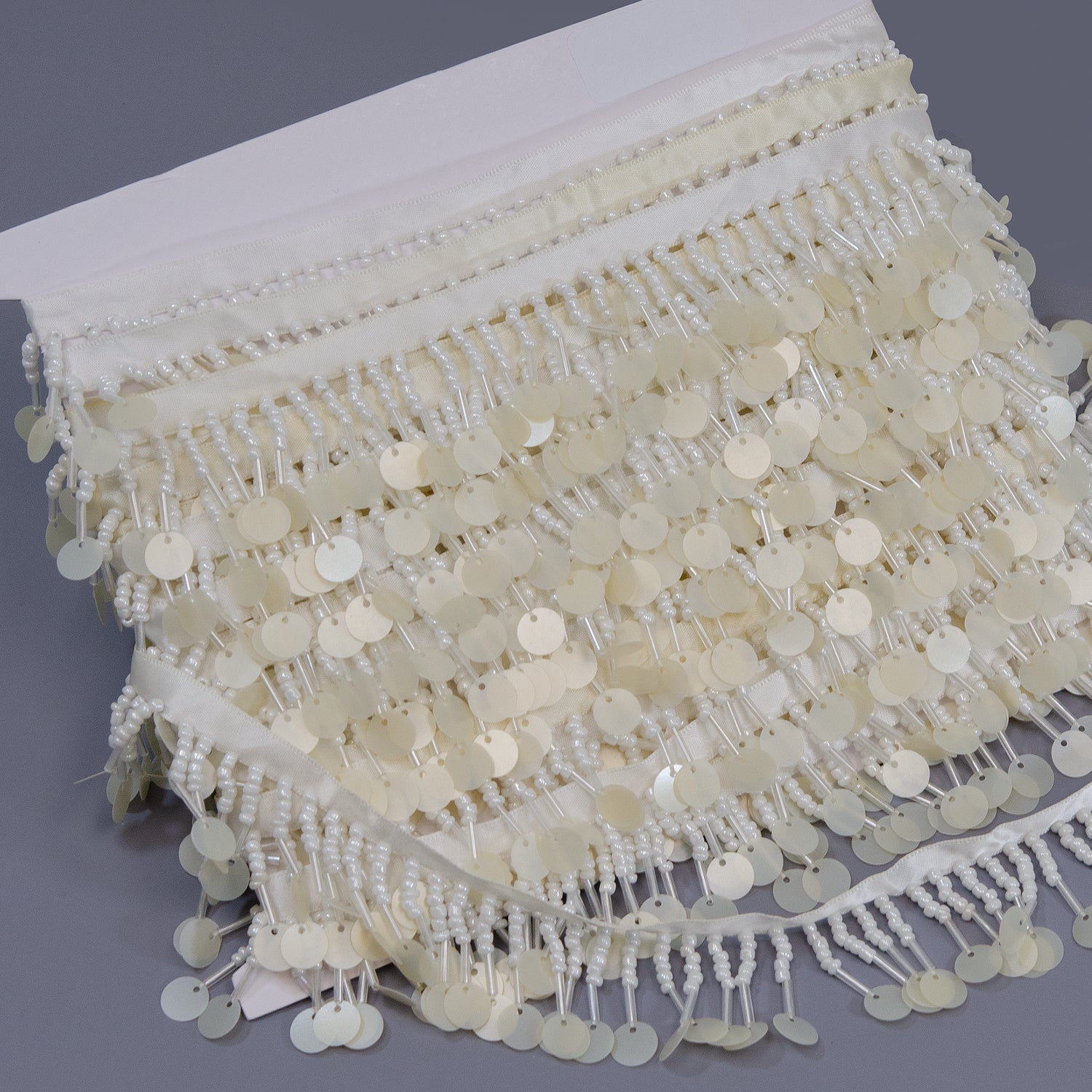 Lorraine 1-1/2" Beaded and Sequined Fringe Trim (Sold by the Yard) Trims & Fringes