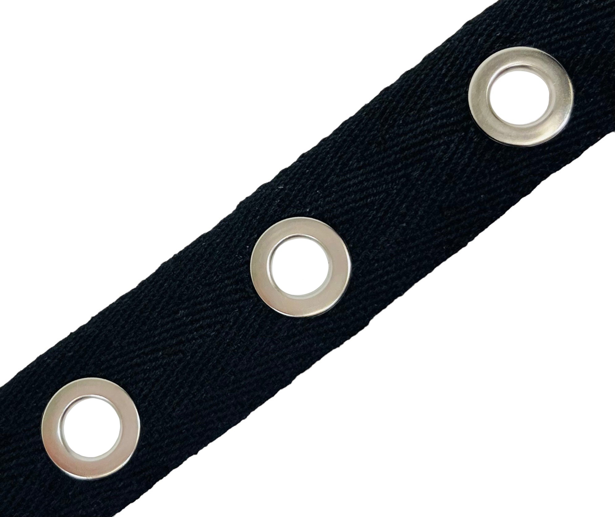 Birdie Silver Finish Grommet Eyelet Tape Trim (Sold by the Yard) Black Silver Trims & Fringes