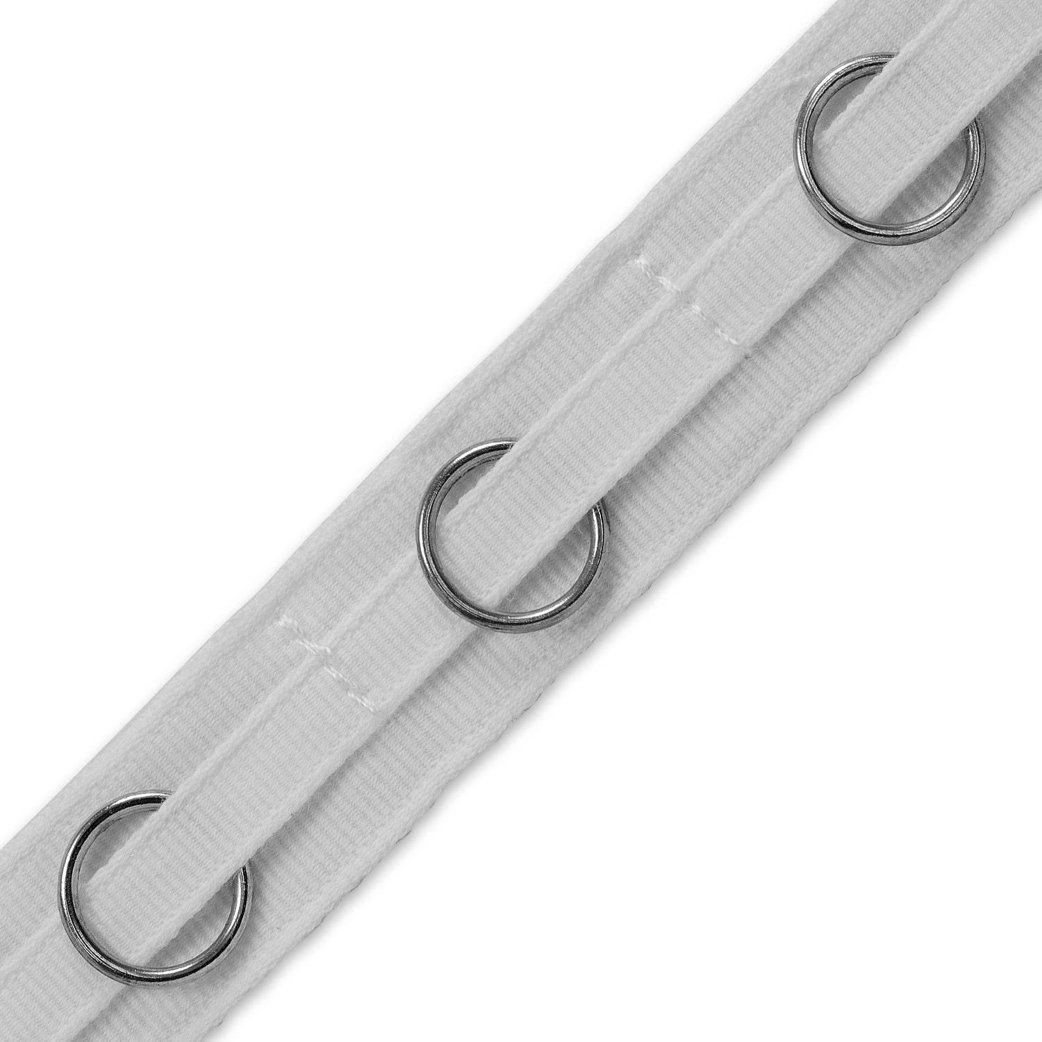 Rosie Eyelet Tape with Sliding Silver Rings (Sold by the Yard) White Trims & Fringes