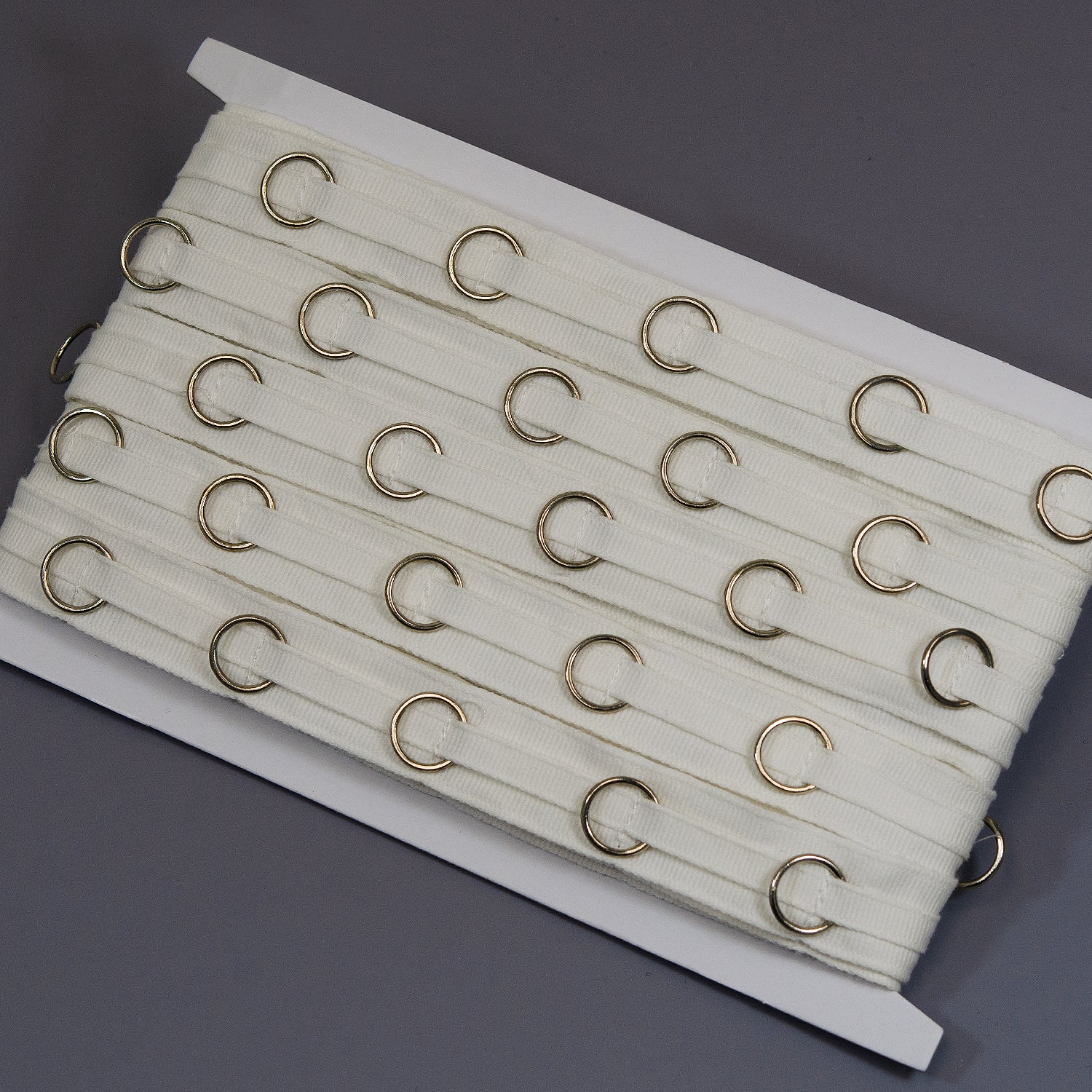 Rosie Eyelet Tape with Sliding Silver Rings (Sold by the Yard) Trims & Fringes