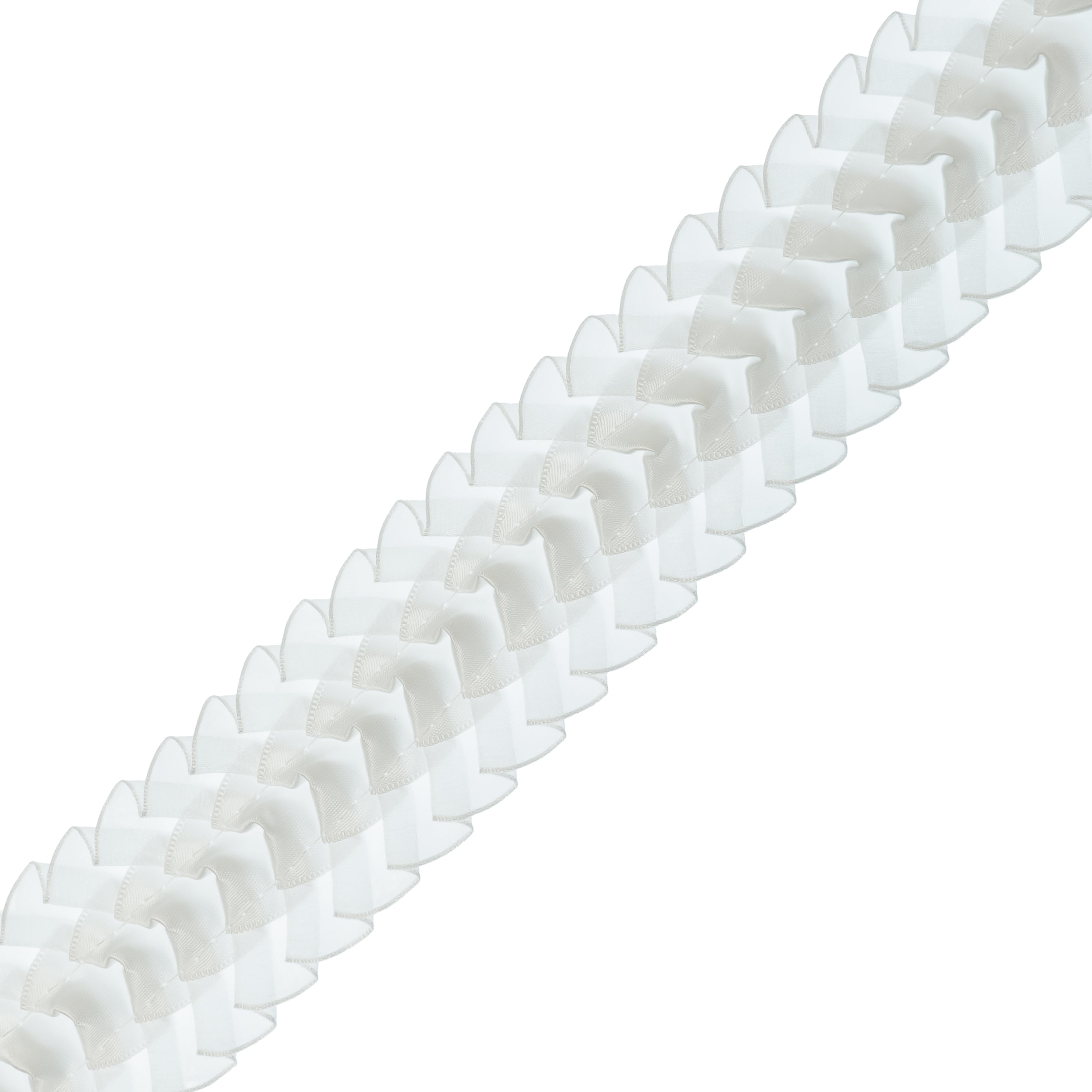 Majesty Ruffled Trim (Sold by the Yard) White