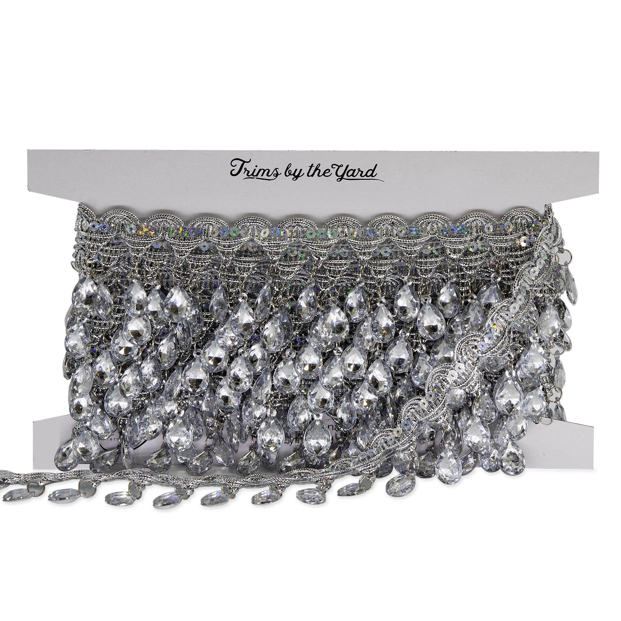 Genie Dance Teardrop Rhinestone Trim (Sold by the Yard) Trims & Fringes