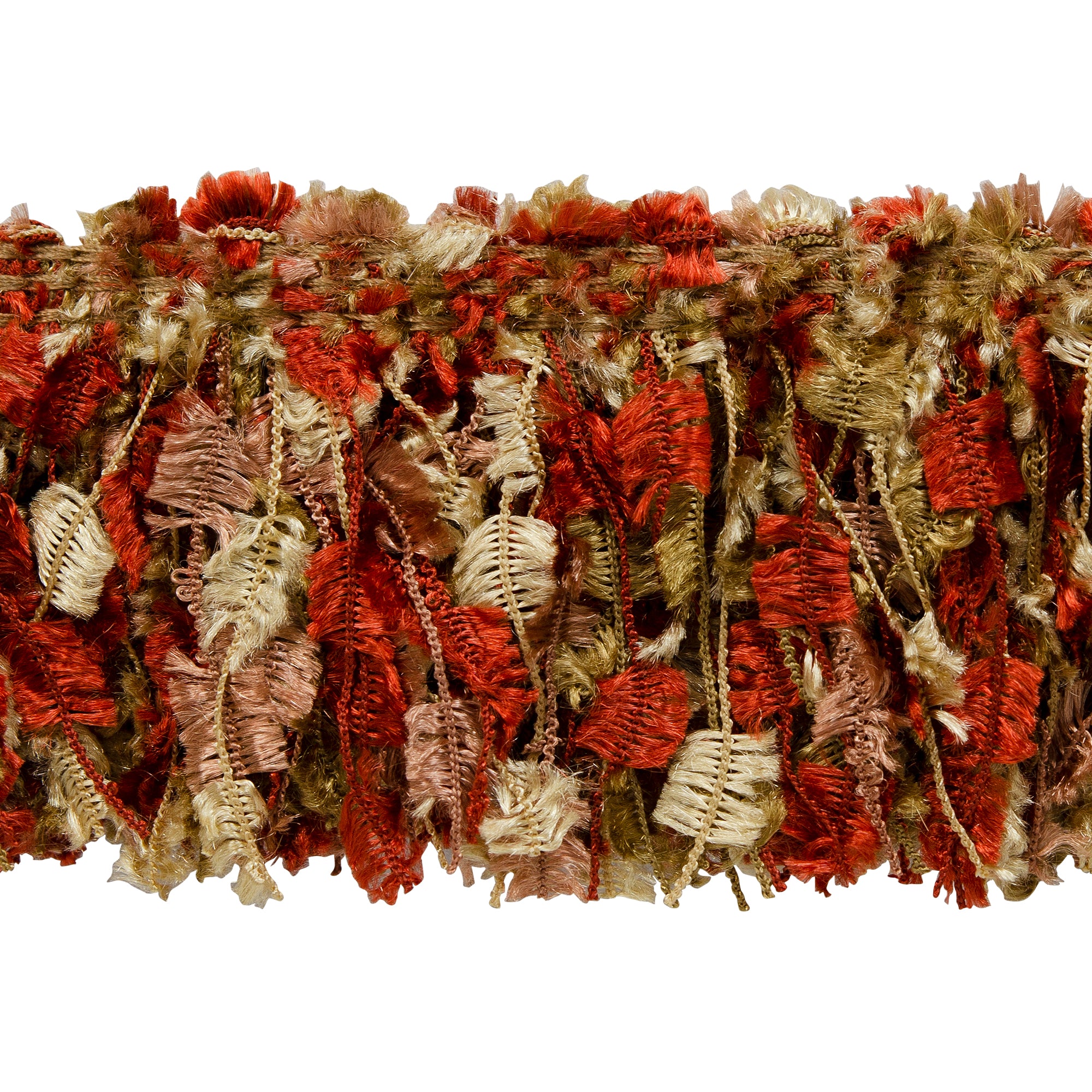 Confetti Cut Fringe - Cinnamon Multi (Sold by the Yard) Trims & Fringes