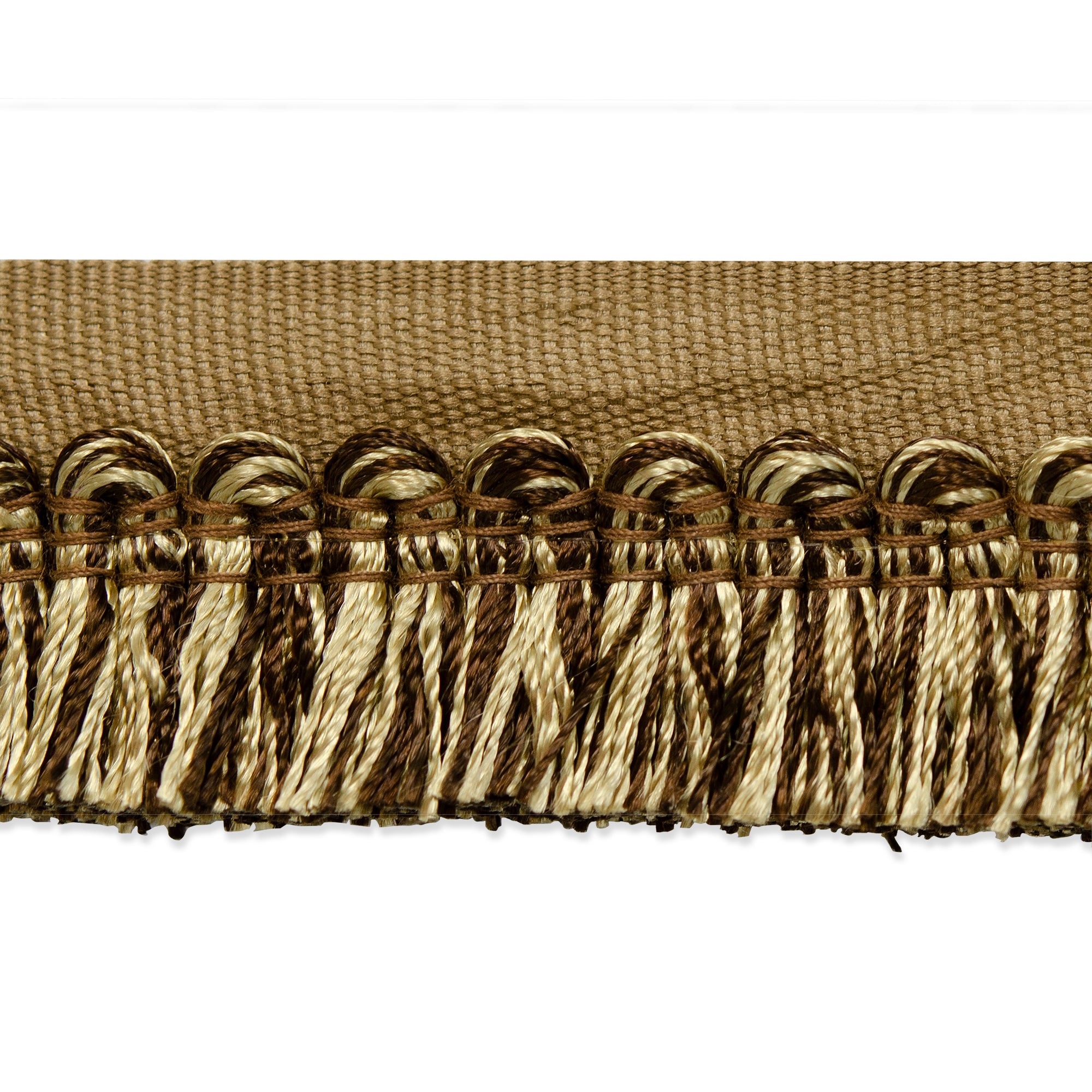 Heavy Premium Cut Fringe - Acorn Multi (Sold by the Yard) Brown Multi Trims & Fringes