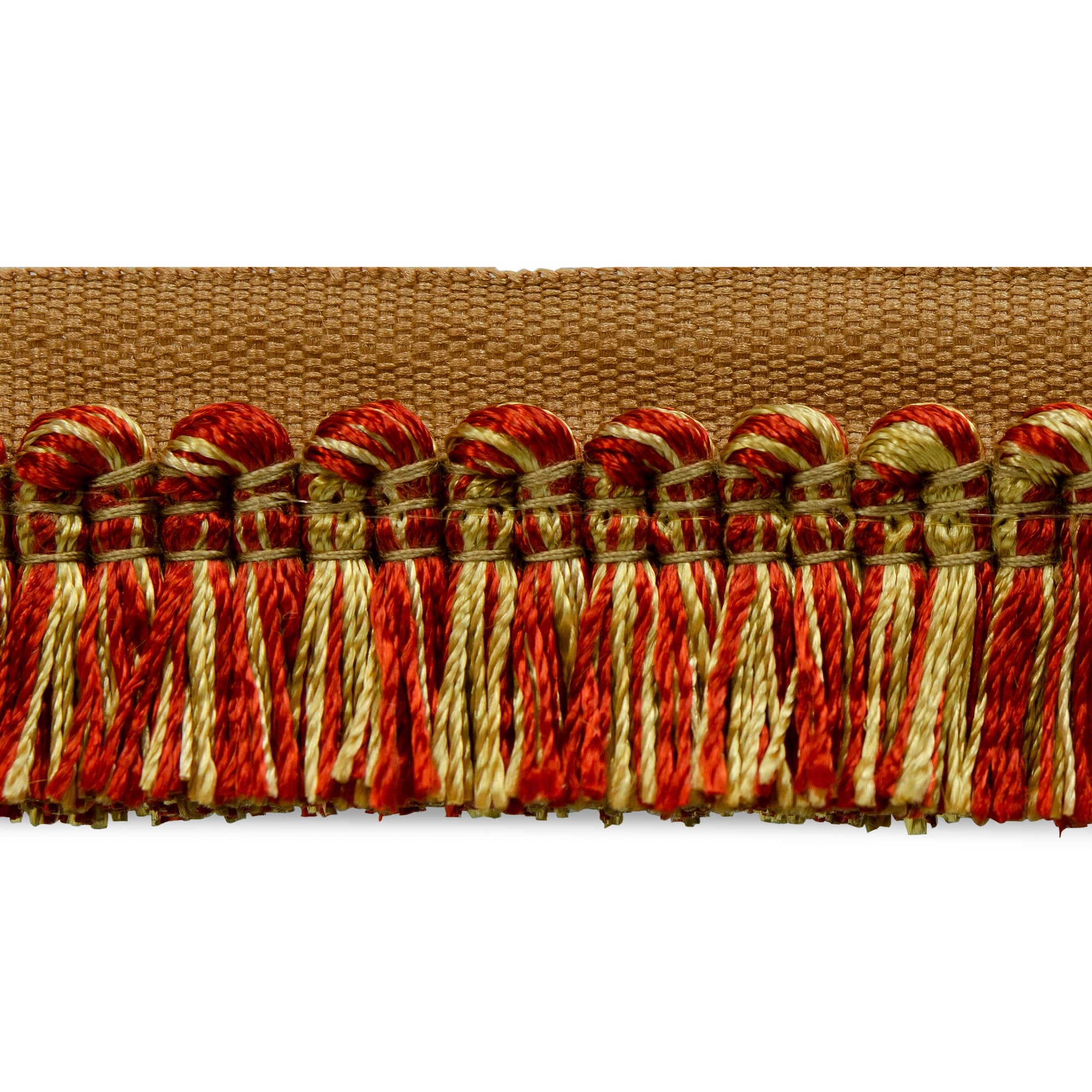 Heavy Premium Cut Fringe - Acorn Multi (Sold by the Yard) Cranberry Multi Trims & Fringes