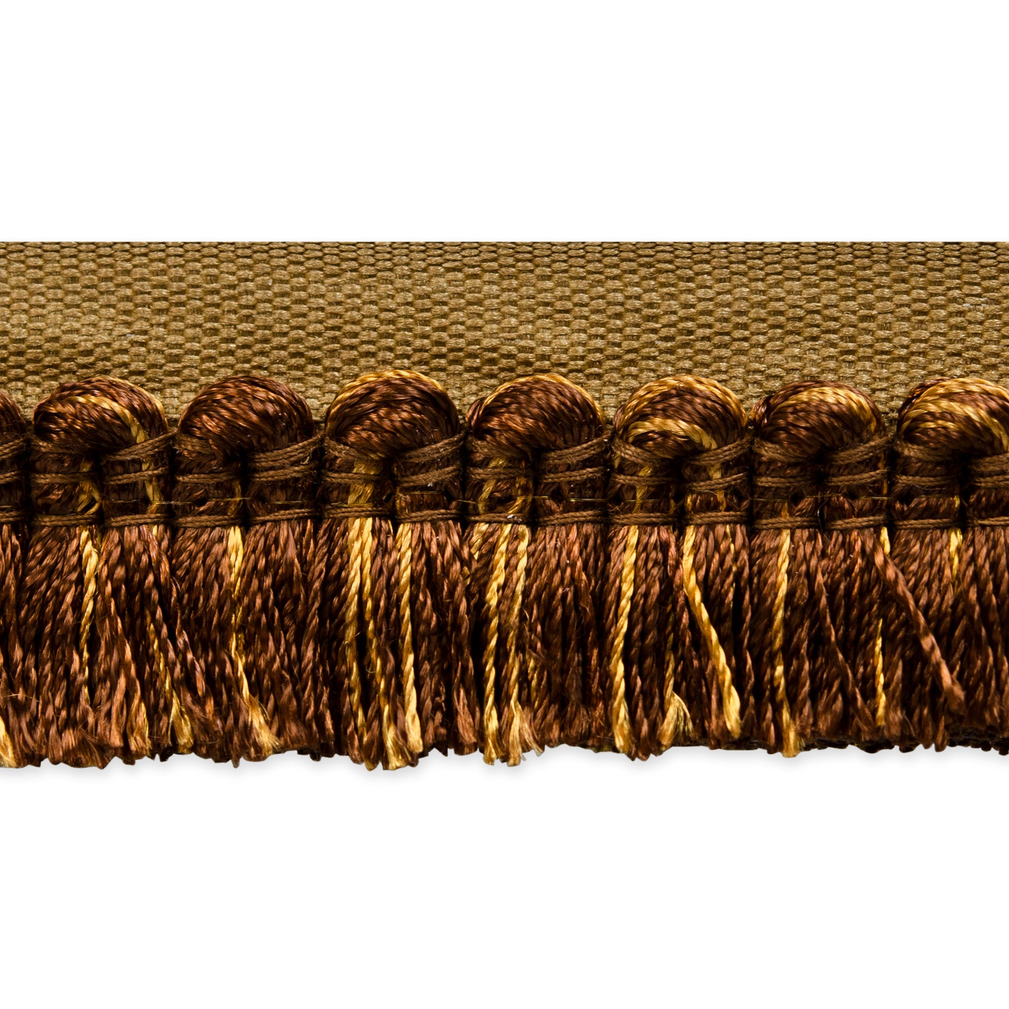 Heavy Premium Cut Fringe - Acorn Multi (Sold by the Yard) Chocolate Multi Trims & Fringes