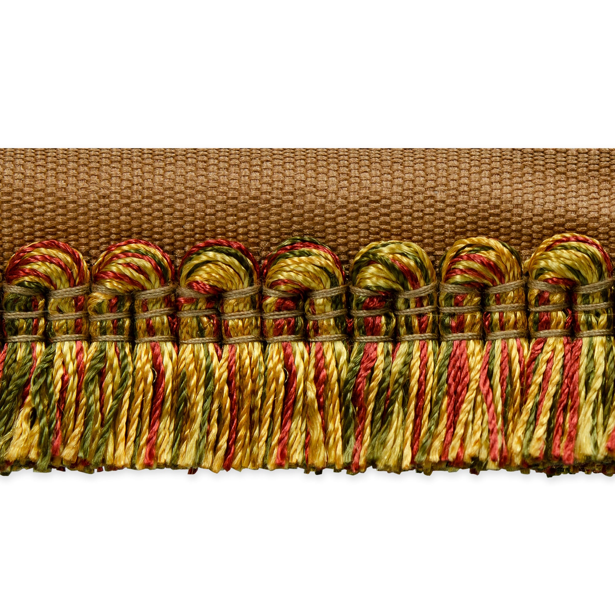Heavy Premium Cut Fringe - Acorn Multi (Sold by the Yard) Multi Colors Trims & Fringes