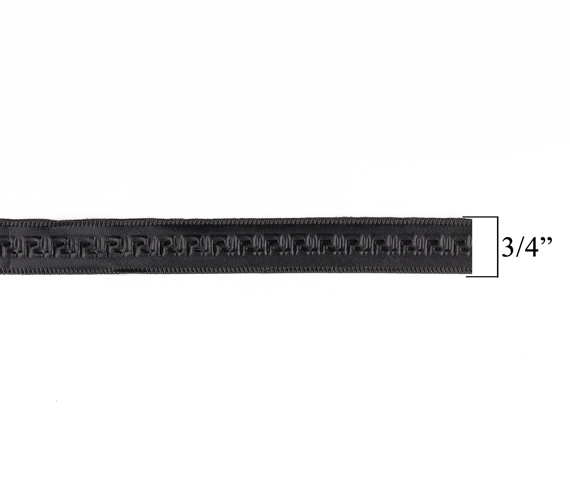 Cassandra Greek Key Embossed Vegan Leather Tape Trim (Sold by the Yard) Trims & Fringes