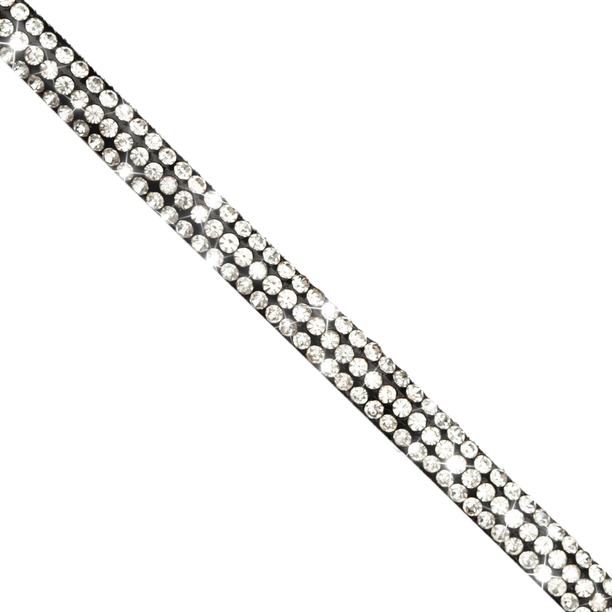 Emilia 1/4" Rhinestone Cotton Cord Trim (Sold by the Yard) Crystal Black