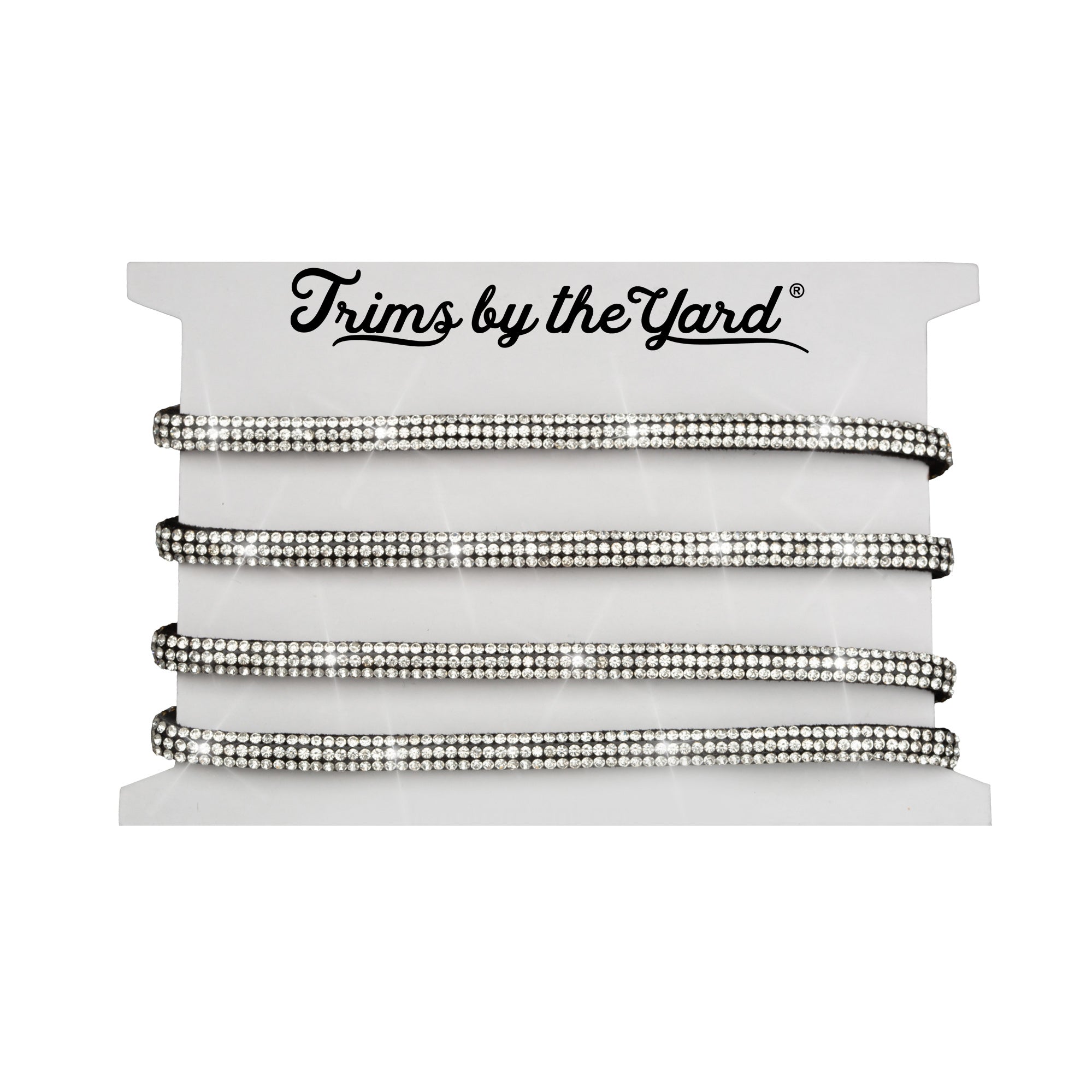 Emilia 1/4" Rhinestone Cotton Cord Trim (Sold by the Yard)