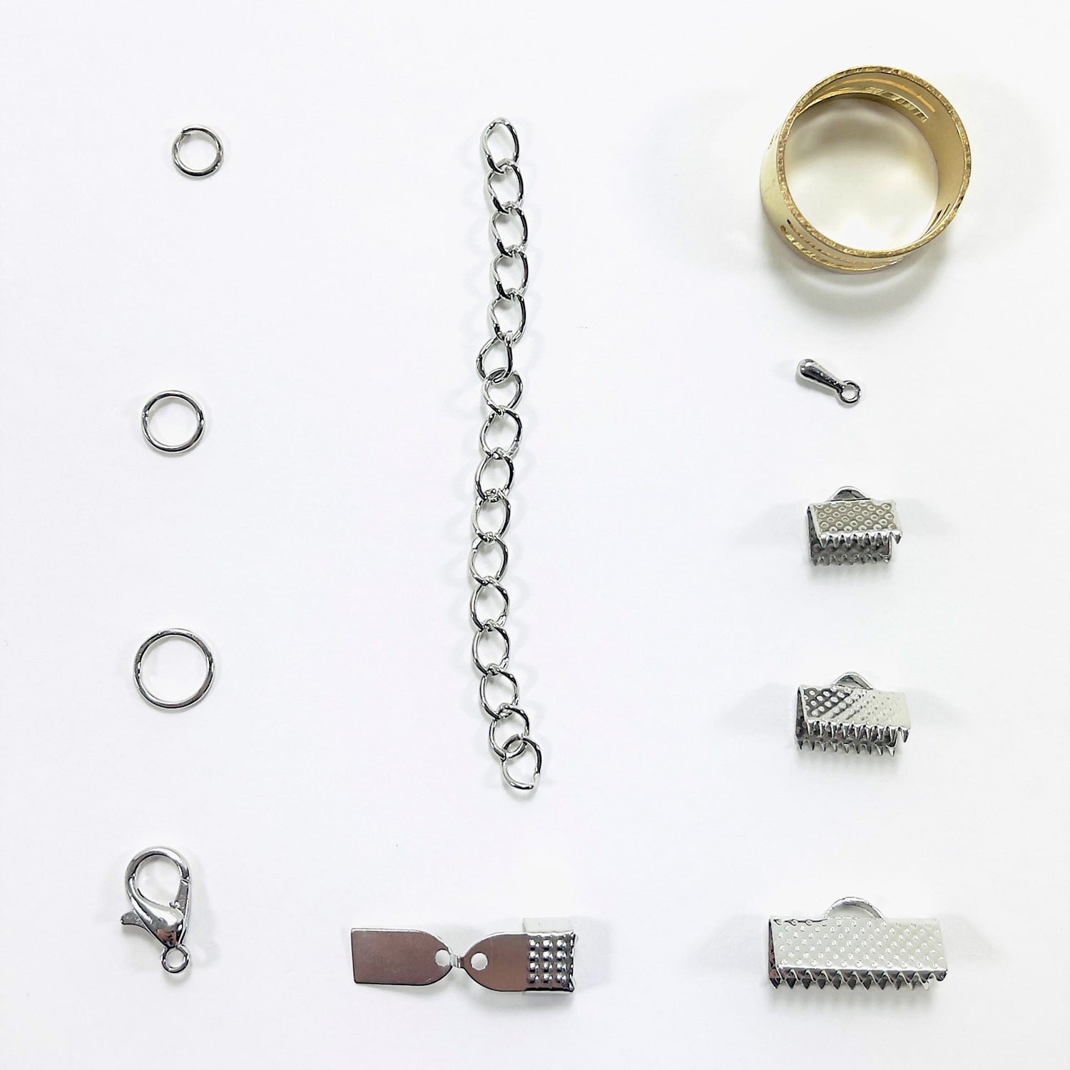 Jewelry Findings Kit of 10 Antique Silver Items Jewelry Beads