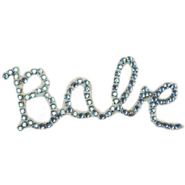 Jewel 'babe' Applique/Patch Blue Appliques