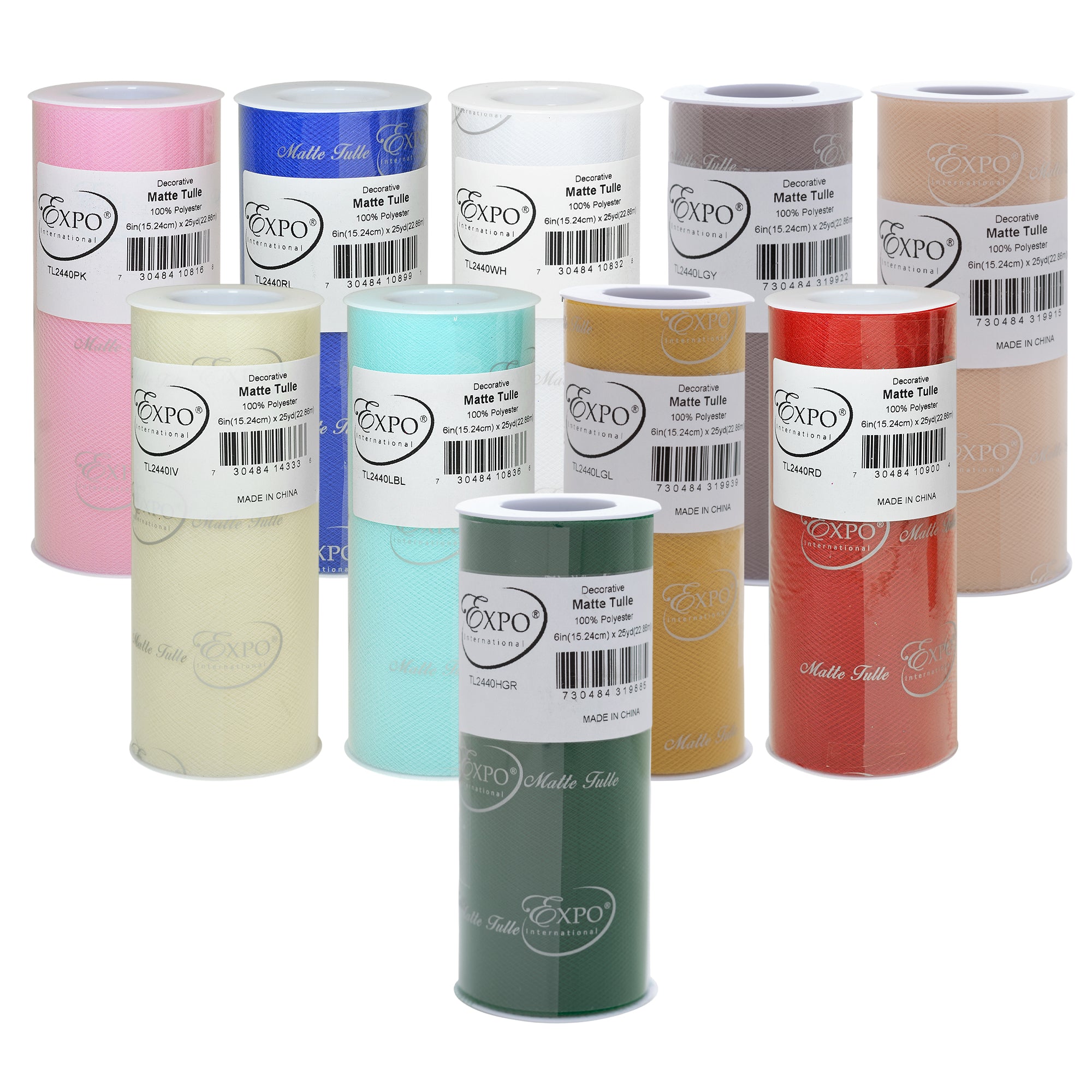 Ocean Breeze Collection - Decorative Matte Tulle | 10 Spools | 6" x 25Yards Tulle