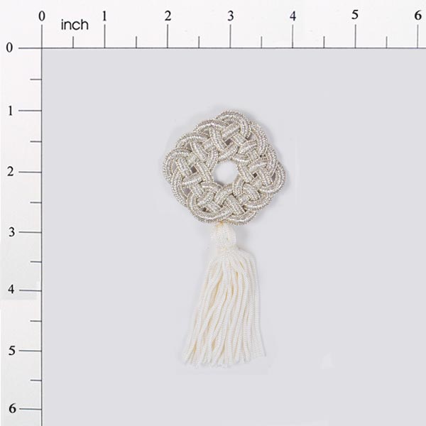 Intricate Loop Frog Tassel Embellishment - 4" x 2" Bargain Basement