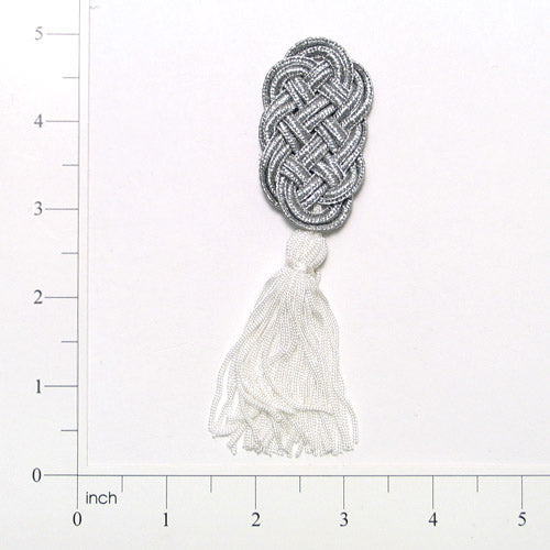 Elegant Braided Frog Tassel Embellishment - 4 3/4" x 1 1/4" Default Title Bargain Basement