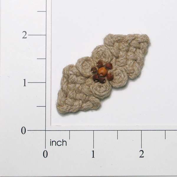 Artisan Woven Cluster Natural Closure - 2 3/4" x 1 3/16" - Natural Multi Buttons & Closures