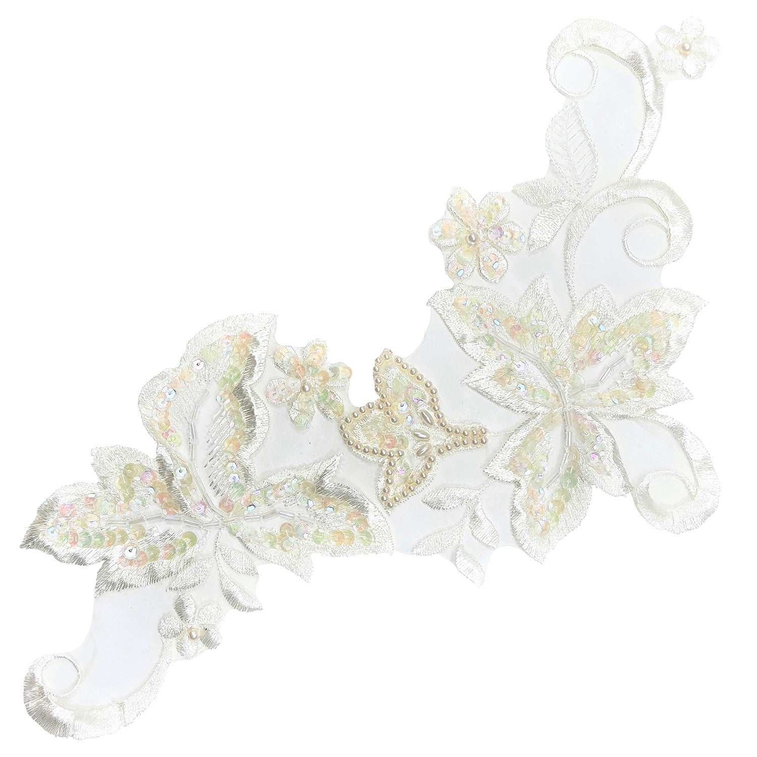 Vintage Lilly Bridal Applique/Patch Pack of 2 - Ivory Bridal