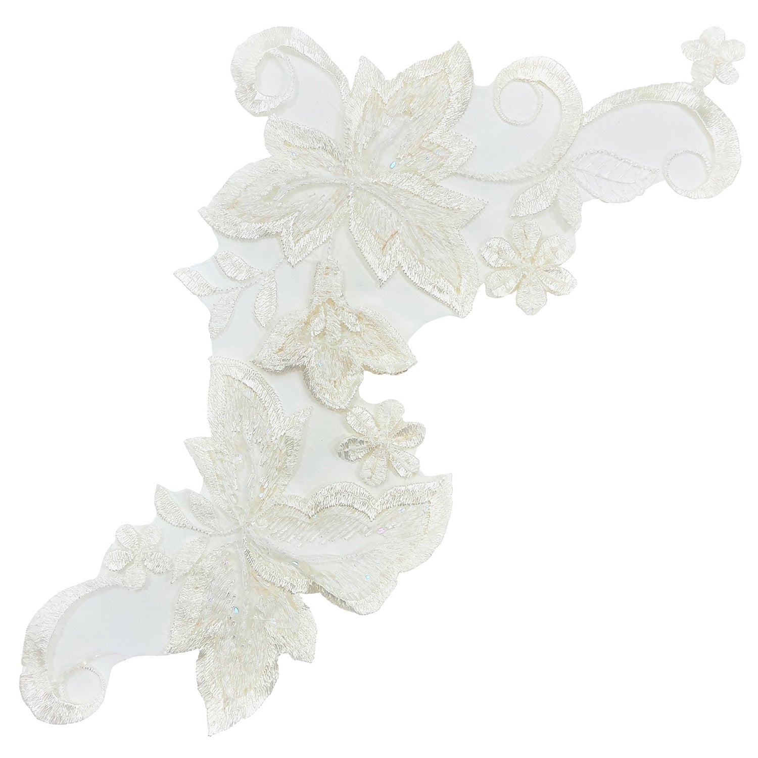 Vintage Lilly Bridal Applique/Patch Pack of 2 - Ivory Bridal