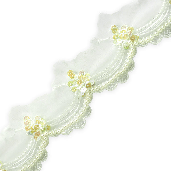 Vintage Scallop Lace Trim (Sold by the Yard) Ivory Trims & Fringes