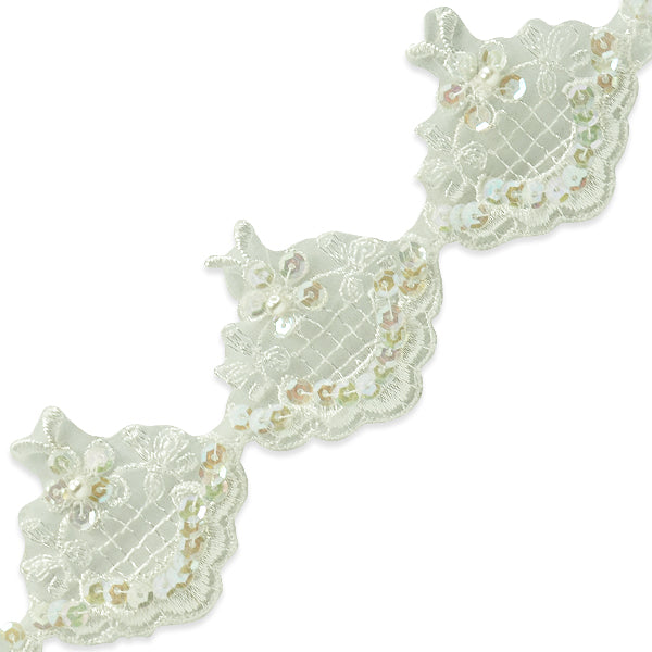 Vintage Diamond Lace Trim (Sold by the Yard) Trims & Fringes